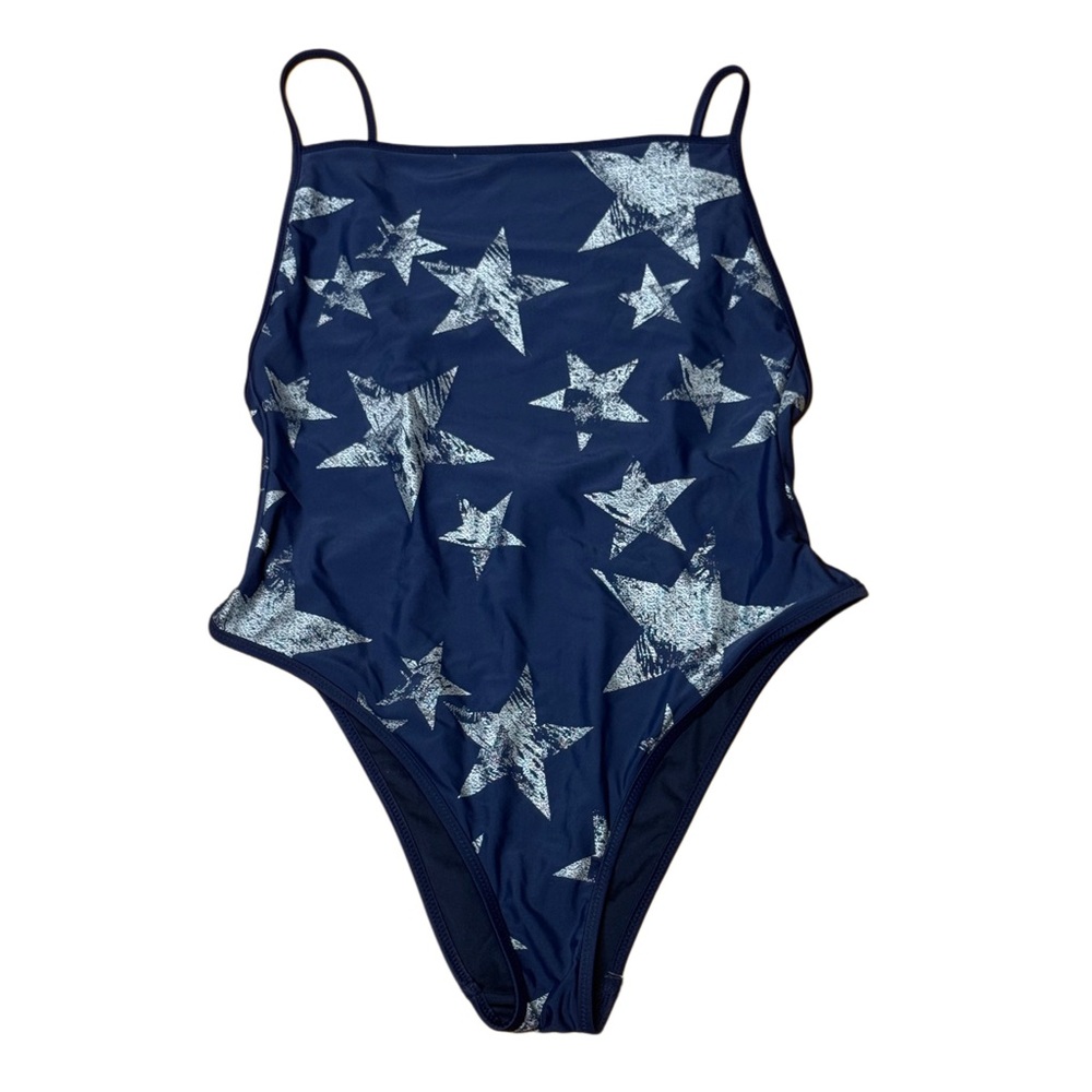 Aerie Navy Silver Star One-Piece Swimsuit NWOT